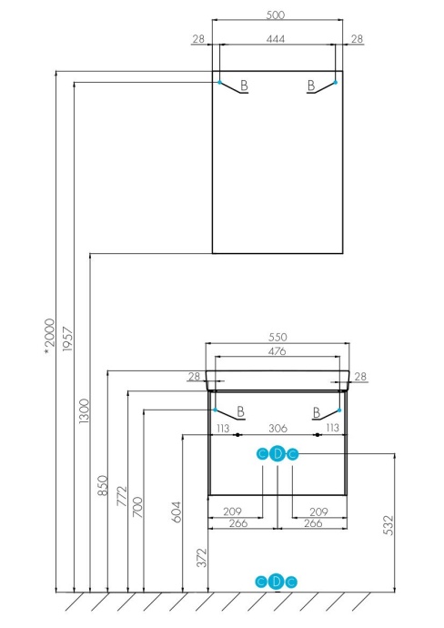 Зеркало-шкаф Aquaton Асти 55 белый 1A263302AX010 - 4