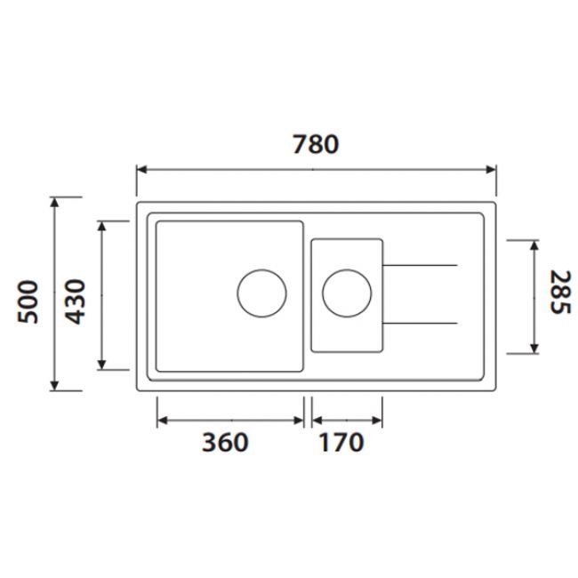 Кухонная мойка KAISER KG2M-7850 гранит  KG2M-7850-S - 1