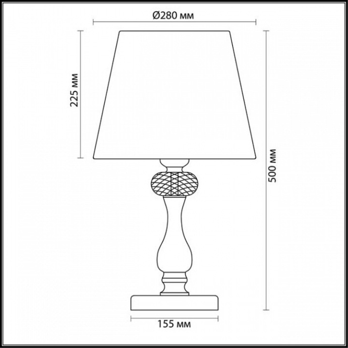 Настольная лампа Odeon Light Classic Gaellori 3393/1T - 2