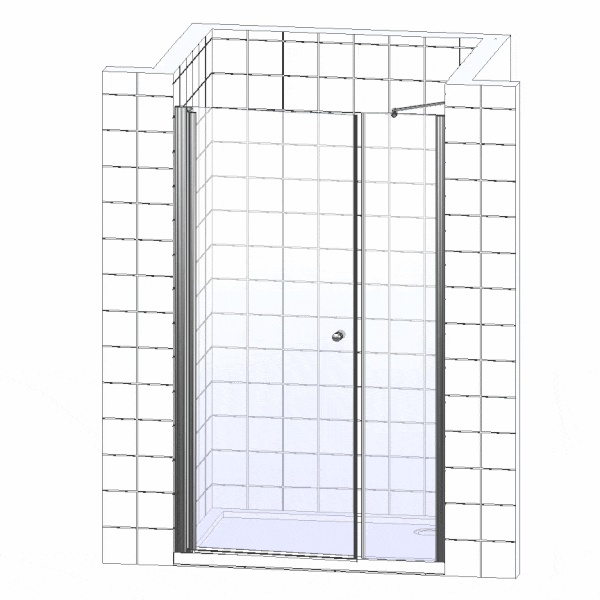 Душевая дверь в нишу Cezares Elena W B11 30/60 C Cr ELENA-W-B-11-30+60-C-Cr - 6