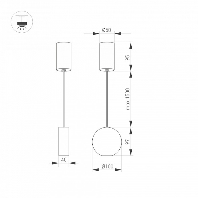 Подвесной светодиодный светильник Arlight SP-Elementa-Roll-R100-9W Warm3000 032769 - 5