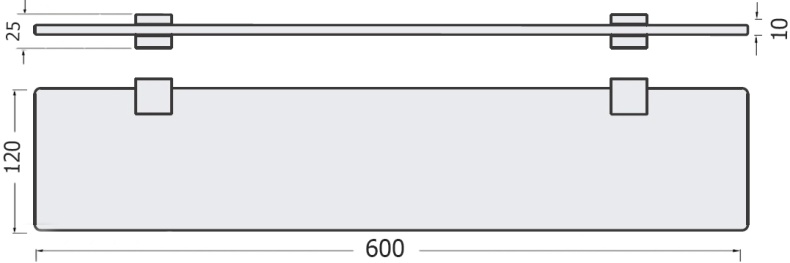Полка STWORKI Glass Shelf 60 полкодержатели черные 3GW262TTKK000 - 7