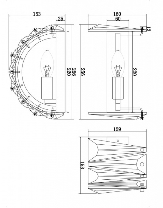 Настенный светильник Maytoni Puntes MOD043WL-01G - 1