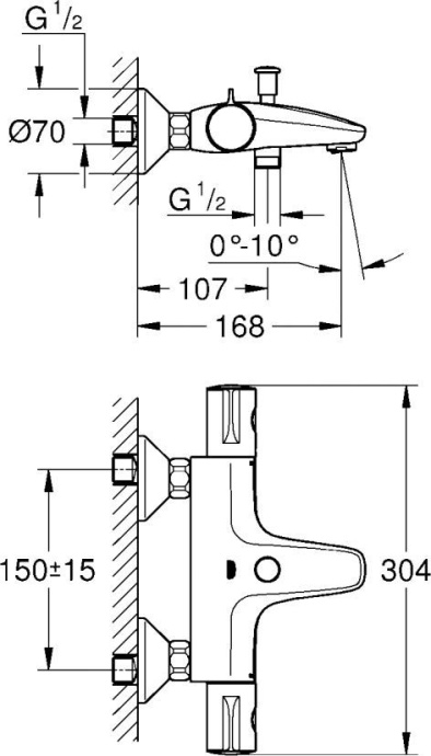 Термостат Grohe Grohtherm 800 34576000 для ванны с душем - 4