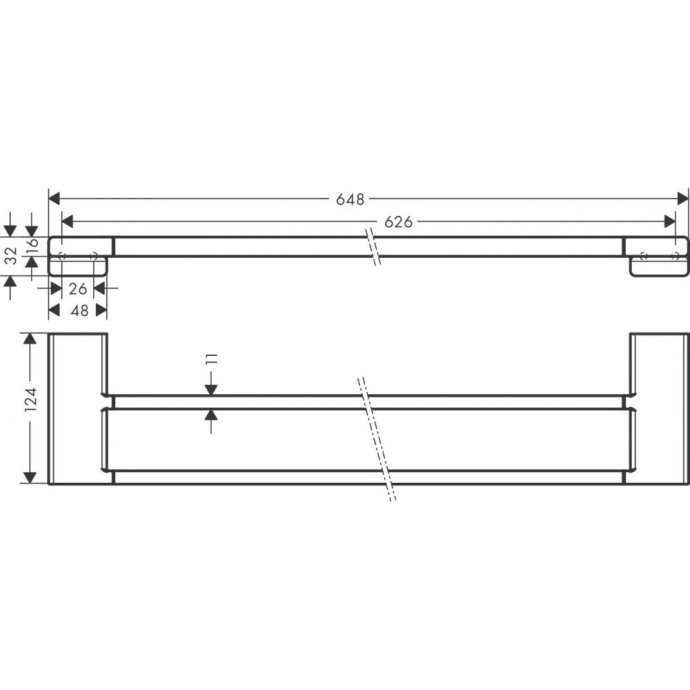 Двойной держатель полотенец AddStoris Hansgrohe 41743670 - 1
