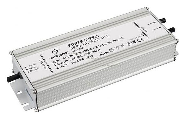 Блок питания Arlight ARPV-UH24480-PFC 24V 480W IP67 20A 028087 - 0