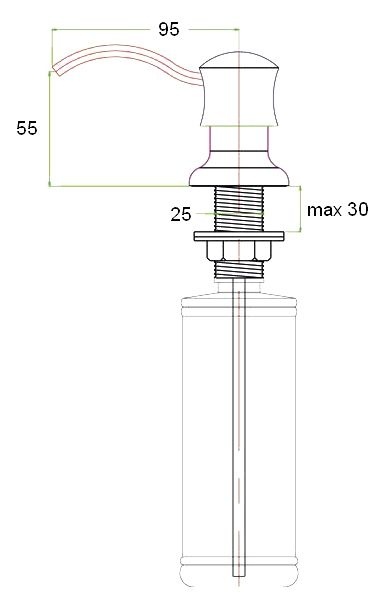 Дозатор Zorg ZR-21 кварц ZR-21 КВАРЦ - 1