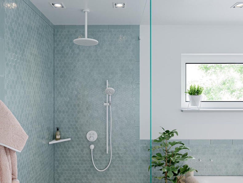 Кронштейн для верхнего душа  Hansgrohe S 30 белый матовый 27389700 - 1