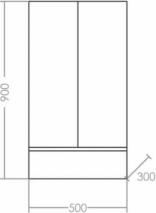 Шкаф подвесной Санта Марс 50 белый 700244 - 2