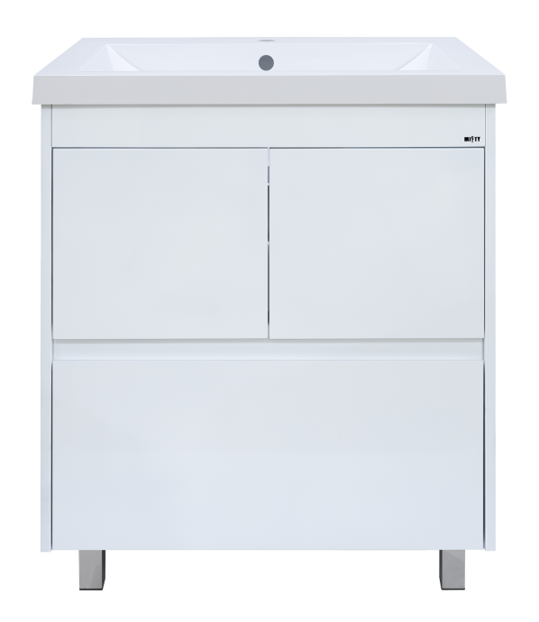 Тумба с раковиной Misty Алиса 75 напольная, белая Э-Али01075-0112Я - 0