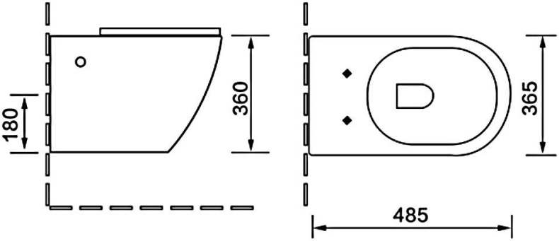 Унитаз подвесной SantiLine SL-5018MB безободковый, с микролифтом - 2