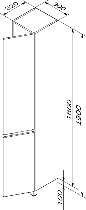 Шкаф-пенал AM.PM Gem S R M91CSR0306WG - 3