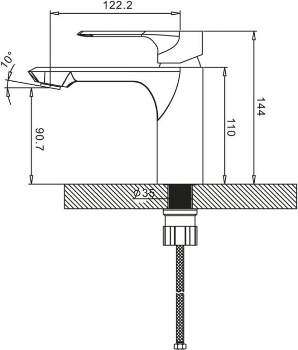 Смеситель BelBagno Bocco BOC LVM CRM для раковины BOC-LVM-CRM - 2