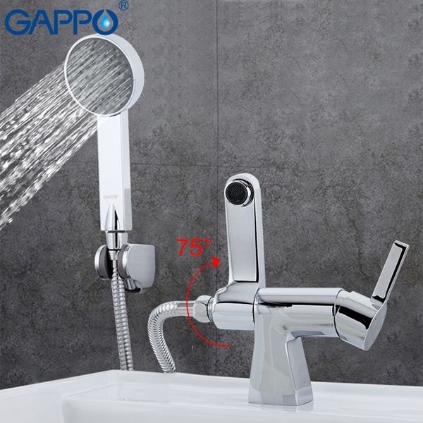 Смеситель для раковины с гигиеническим душем Gappo хром глянцевый G1204 - 2