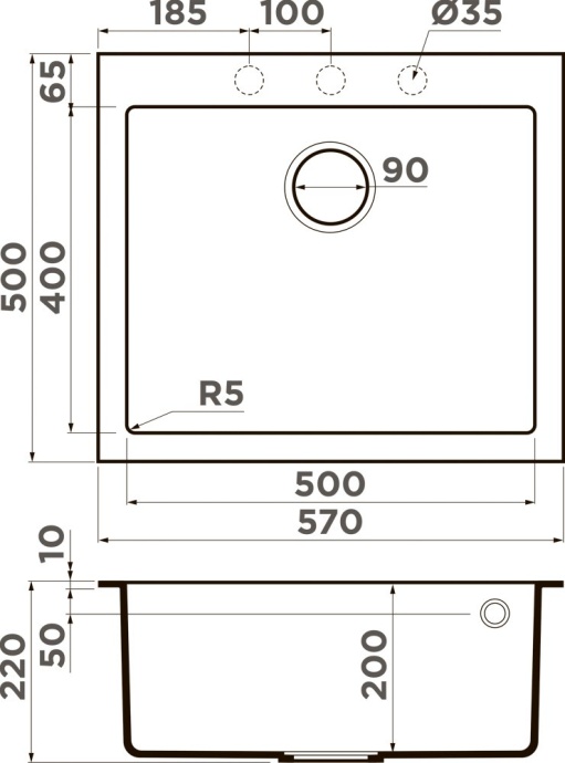 Мойка кухонная Omoikiri Bosen leningrad grey  4993556 - 1