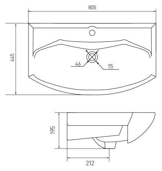 Раковина мебельная Aquaton Смайл 80 белый 1WH207783 - 3