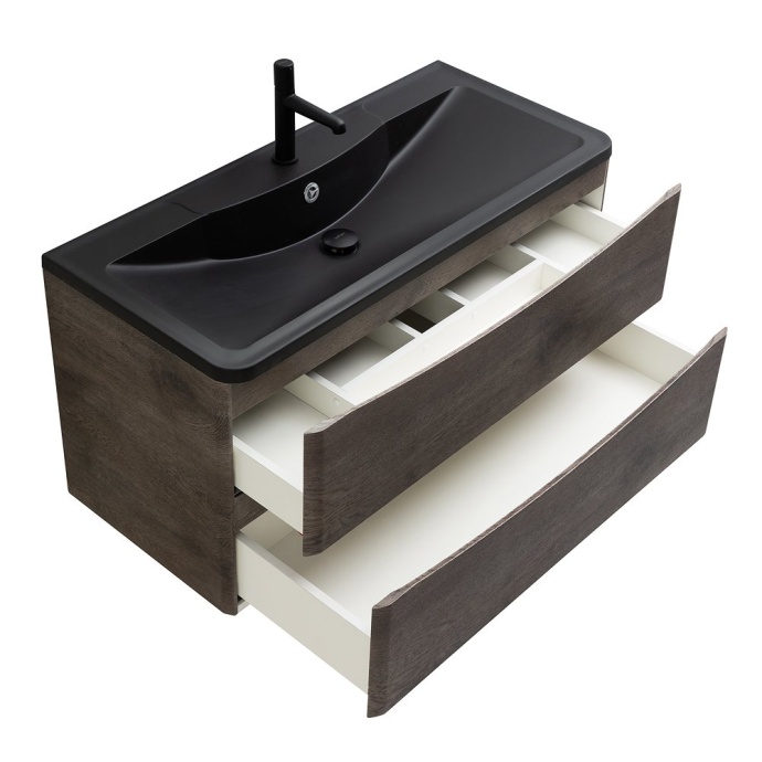 Тумба с раковиной BelBagno Acqua 80 темное дерево - 2