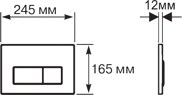 Кнопка смыва Акватек KDI-0000017 черная матовая - 2