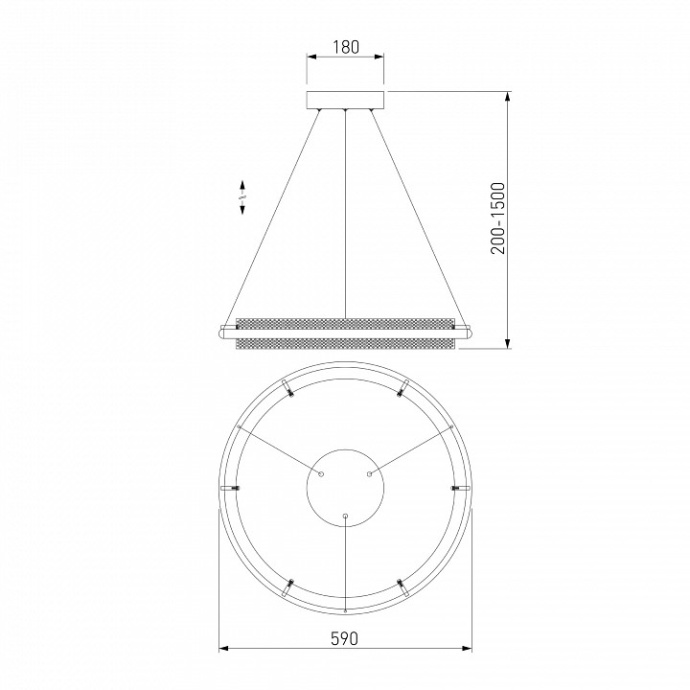 Подвесной светильник Eurosvet Imperio 90241/1 белый/ серебро Smart - 3