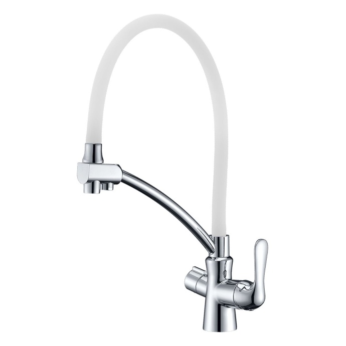 Смеситель Lemark Comfort для кухонной мойки LM3070C-White - 0