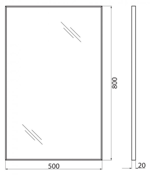 Зеркало BelBagno SPC-AL-500-800 - 1