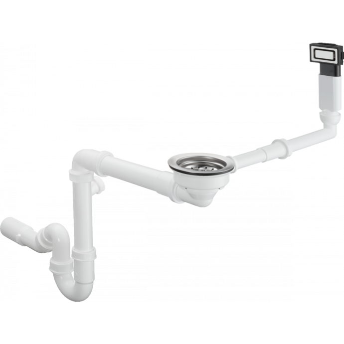 Слив-перелив для кухонной мойки Hansgrohe D14-10 с ручным управлением хром 43921800 - 0