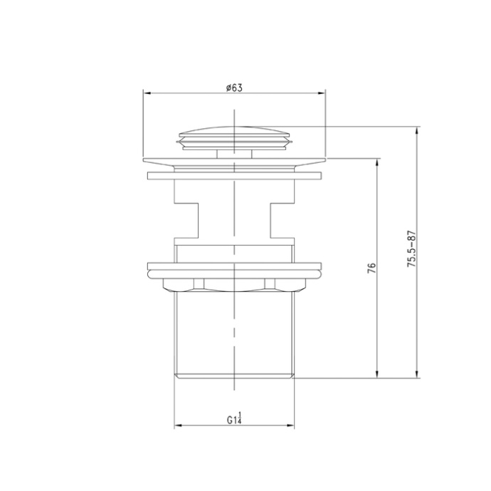 Выпуск для умывальника IDDIS Optima Home, хром  001SB01i88 - 1