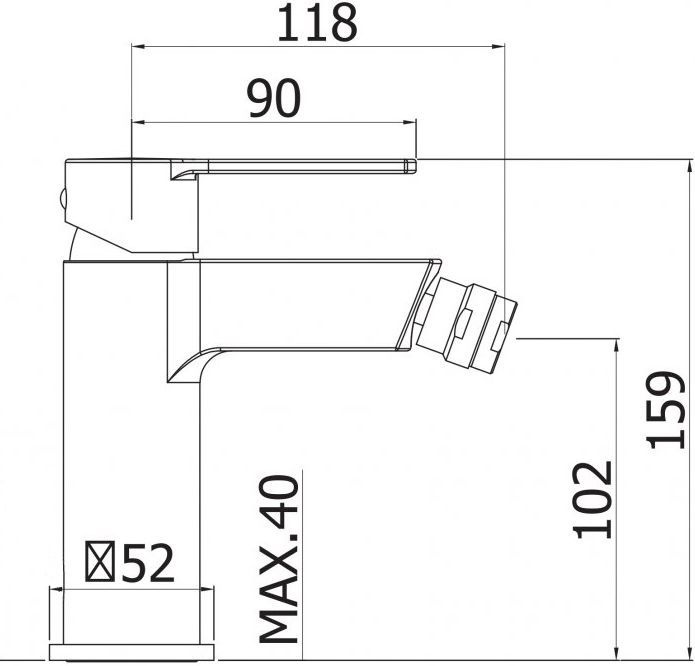 Смеситель Cezares Ovest BSM1-01-W0 для биде, хром OVEST-BSM1-01-W0 - 1
