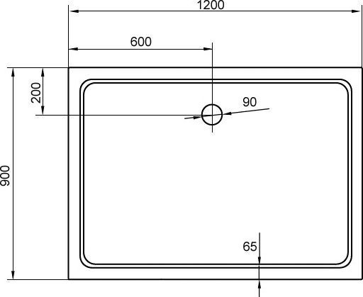 Поддон для душа Cezares SMC AH 120x90 см TRAY-M-AH-120/90-35-W - 5