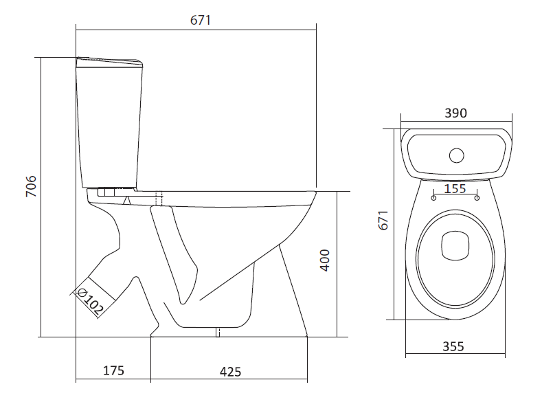 Унитаз-компакт Santek Бриз 1WH202569 1.WH20.2.569 - 9