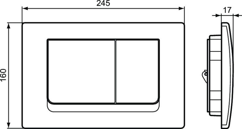 Комплект Ideal Standard Connect AquaBlade E212701 унитаз + инсталляция с кнопкой смыва - 16