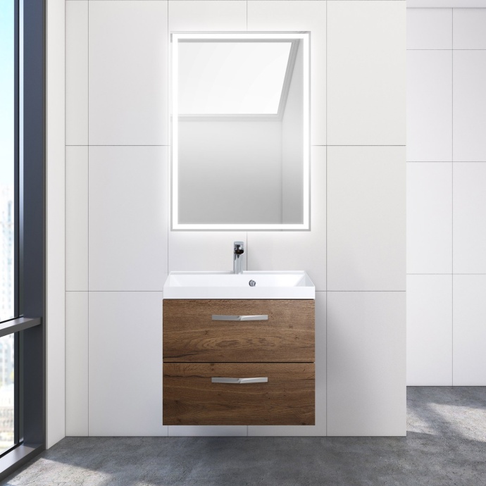 Тумба с раковиной BelBagno Aurora 60 темное дерево - 3