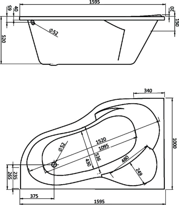 Акриловая ванна Santek Ибица XL WH112036 160x100 L 1.WH11.2.036 - 4