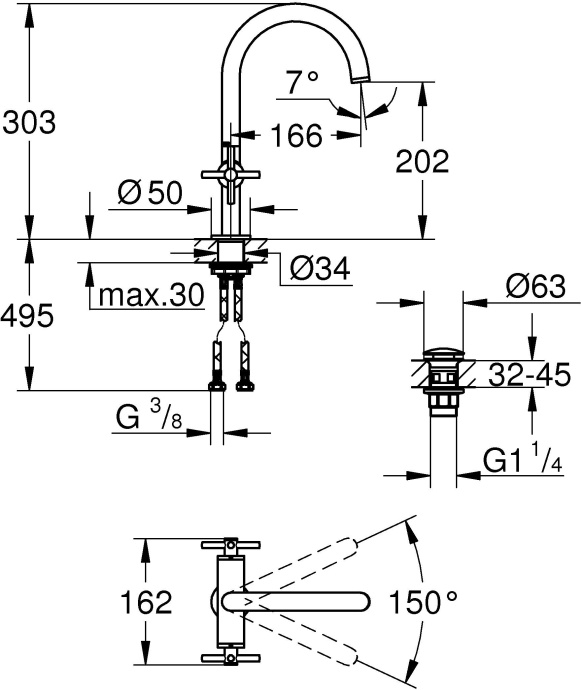 Смеситель Grohe Atrio New 21019003 для раковины - 8