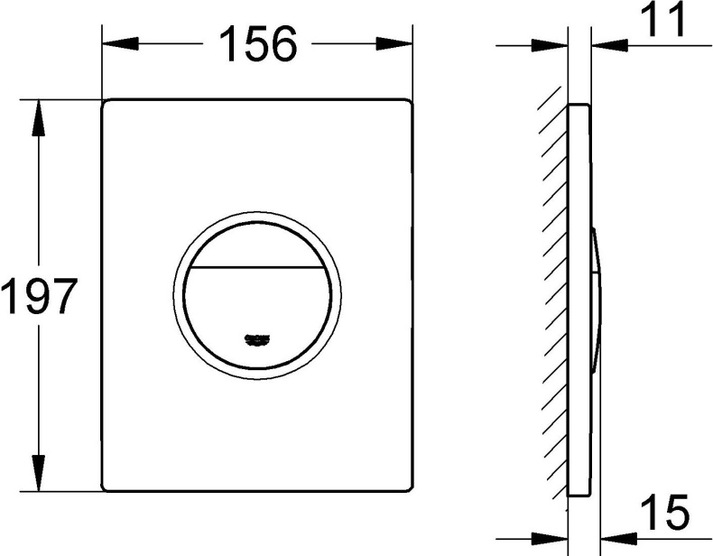 Кнопка смыва Grohe  белый, зеленый  38847LS0 - 10